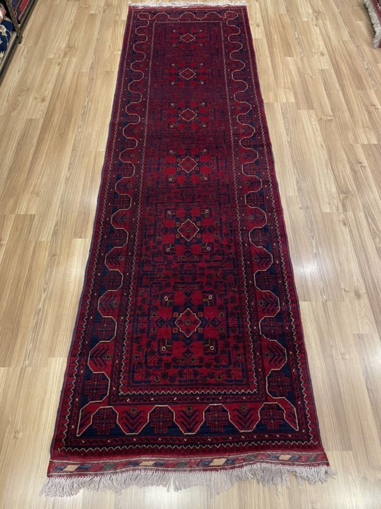 Super fine Tribal 302 cm. X 84 cm. wool runner - Image 6