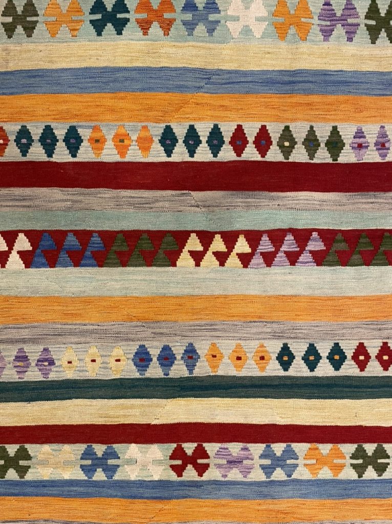 Super fine Boho 171 cm. X 130 Tribal wool kilim - Image 3