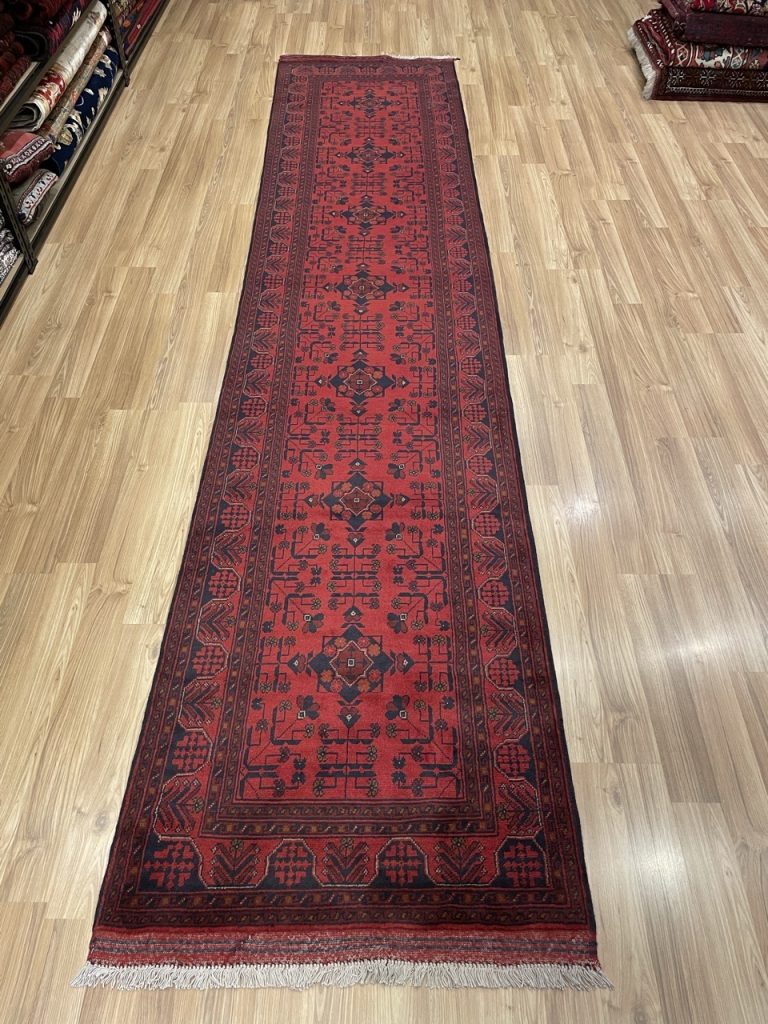 Super fine Tribal 395 cm. X 87 cm. wool runner - Image 5