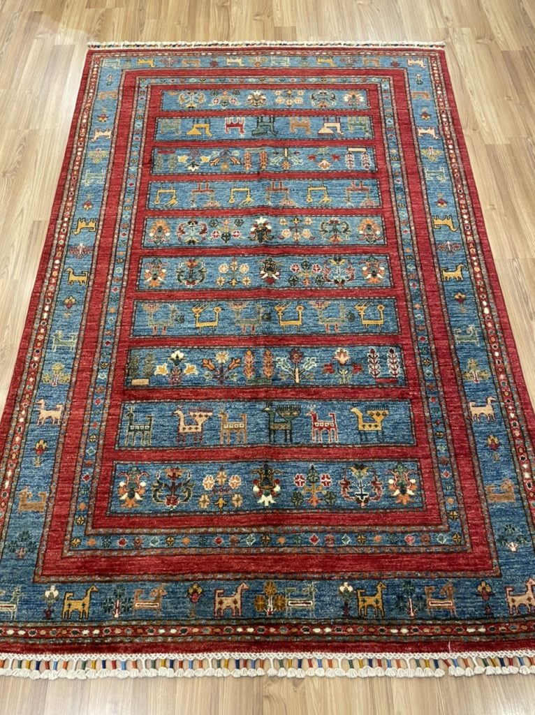 2.3 m. X 1.48 m. super fine Persian Chobi  wool rug