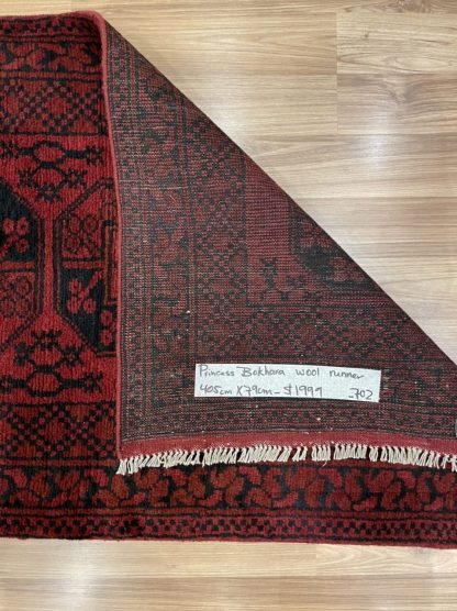Princess Bokhara 405 cm. X 79 cm. Turkmen wool runner - Image 7