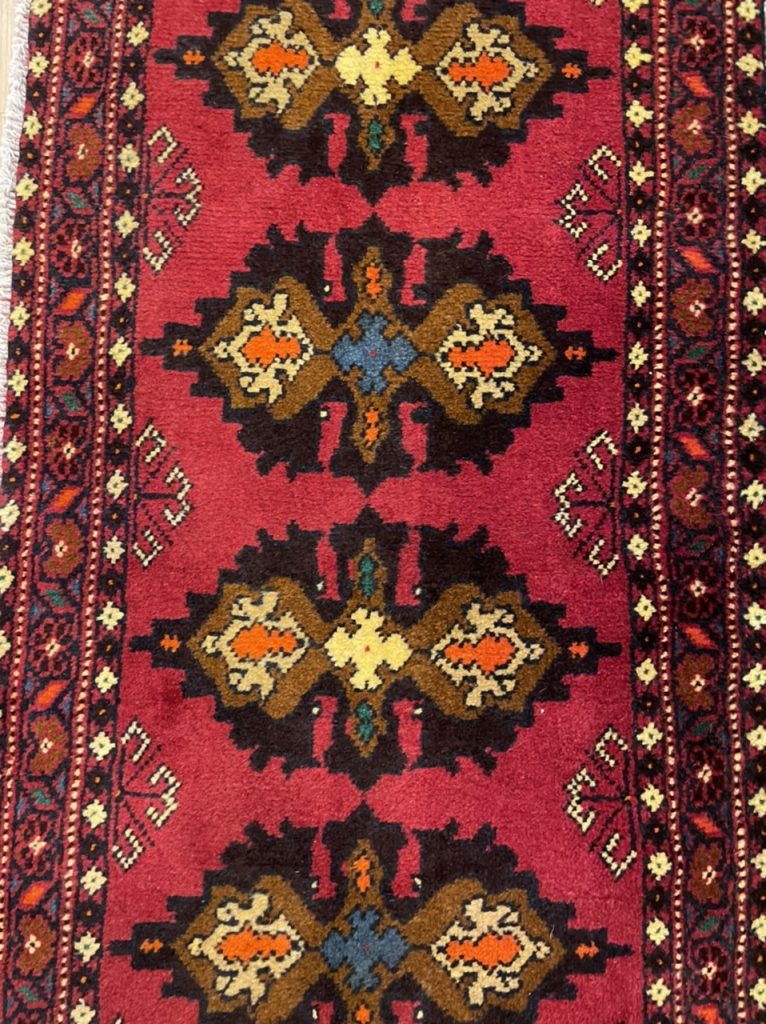 Persian Baloochi tribal wool rug 104 cm. X 54 cm. - Image 5