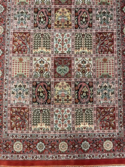 Premium quality signature Persian Qom pure silk rug 97 cm. X 61 cm. - Image 7