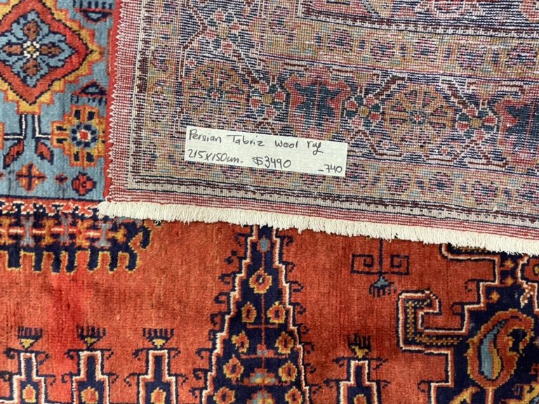 Persian Tabriz wool rug 215 cm. X 150 cm. - Image 7