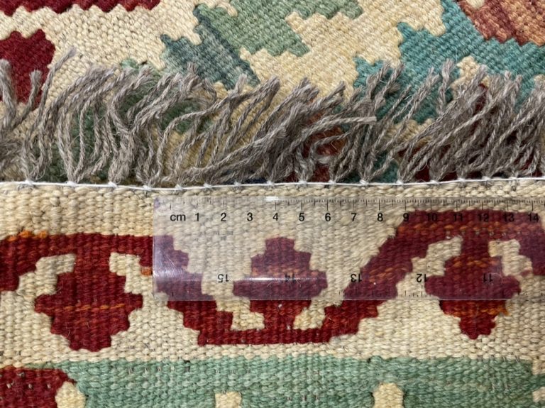 Tribal bohemian wool kilim 89 cm. X 63 cm. - Image 3