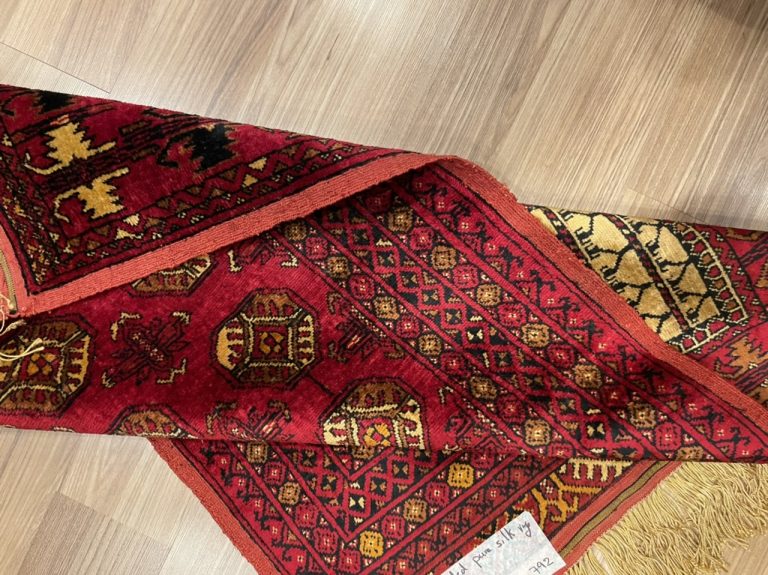 Super premium quality 2 sided unique all silk rug 88 cm. X 62 cm. - Image 8