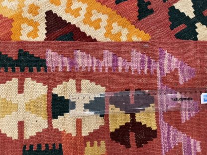 Tribal boho wool kilim rug 155 cm. X 104 cm. - Image 2