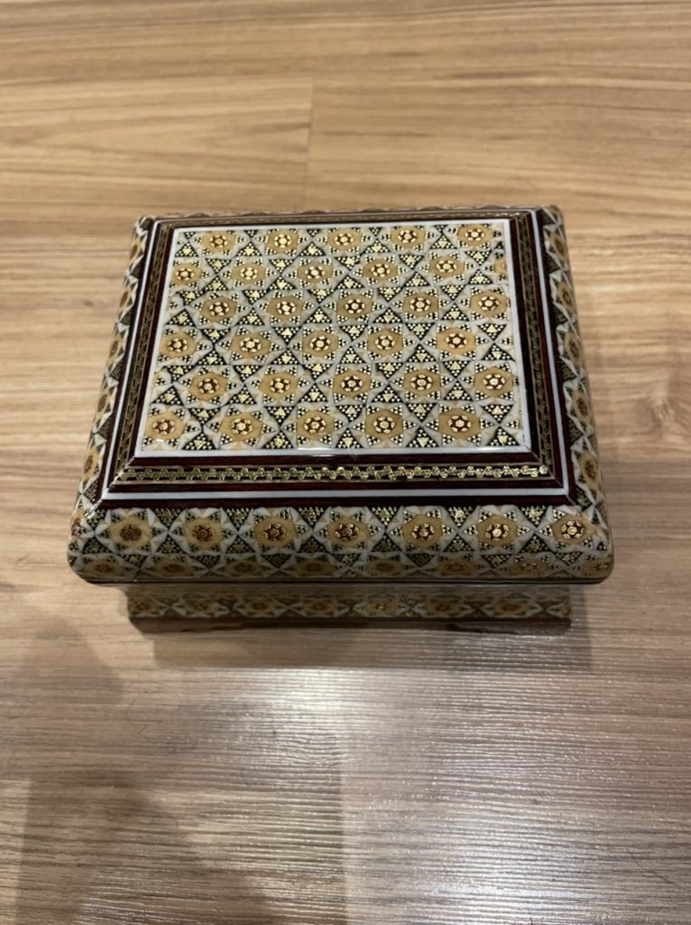 Persian Isfahan handmade inlaid Jewellery box
