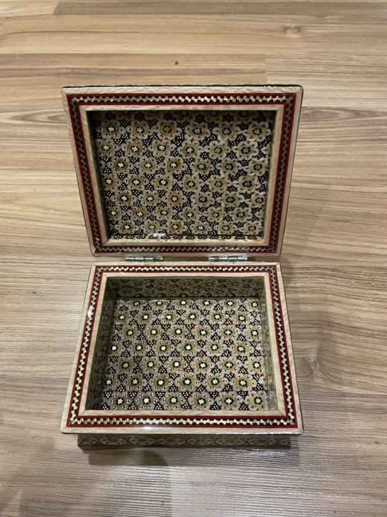 Persian Isfahan handmade inlaid Jewellery box