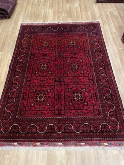 Persian tribal wool red rug