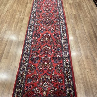 Persian Lilian Sarough wool hand knotted runner rug