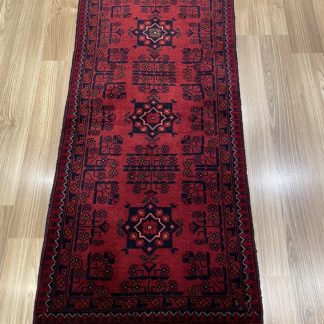 Premium Quality Tribal Small wool runner rug 107 cm. X 51 cm.