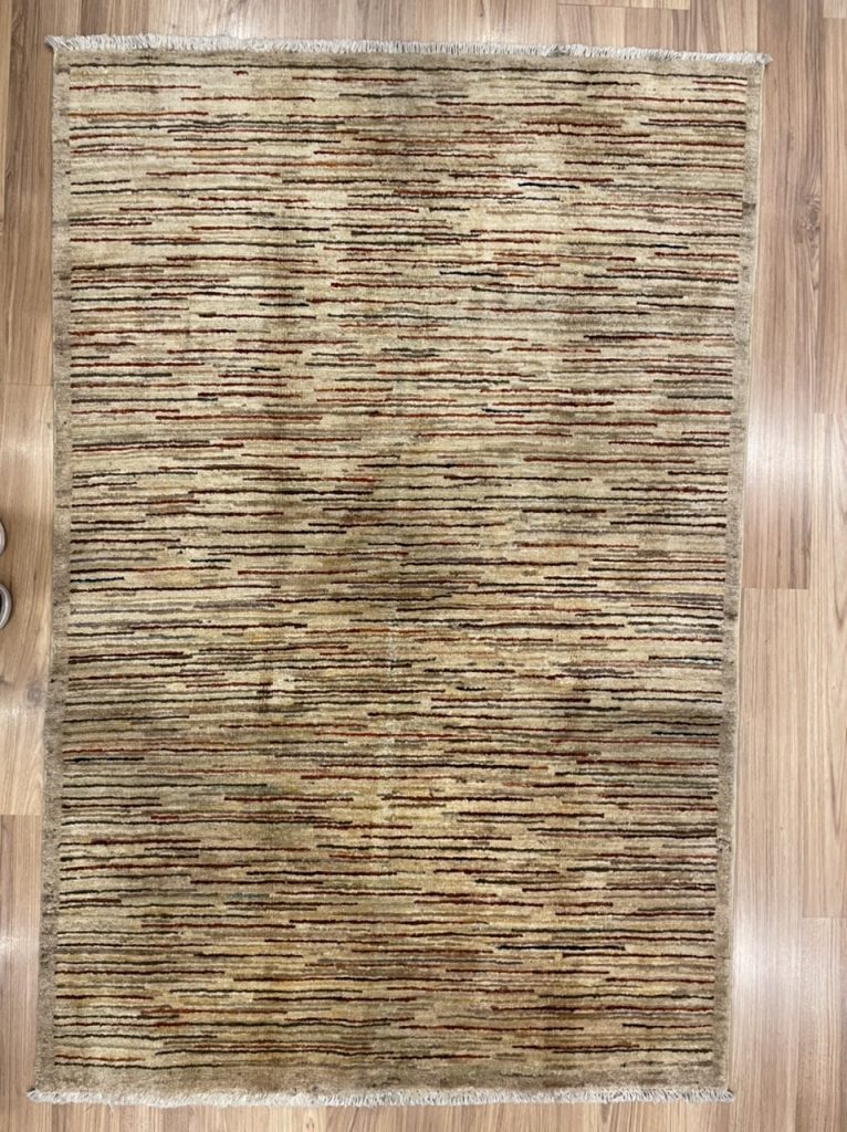 Very Fine Tribal Gabbeh Style Wool Stripe Rug size 145 cm. X 97 cm. Persian rug