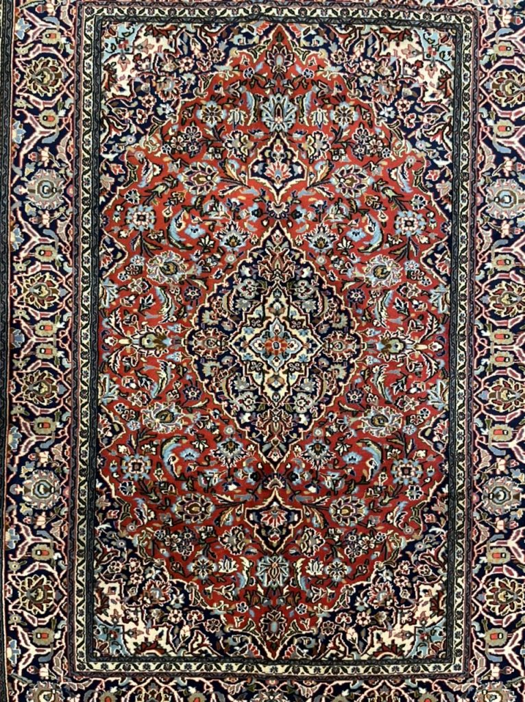 Premium Quality Persian Kashan 198 cm. X 139 cm. very fine wool rug