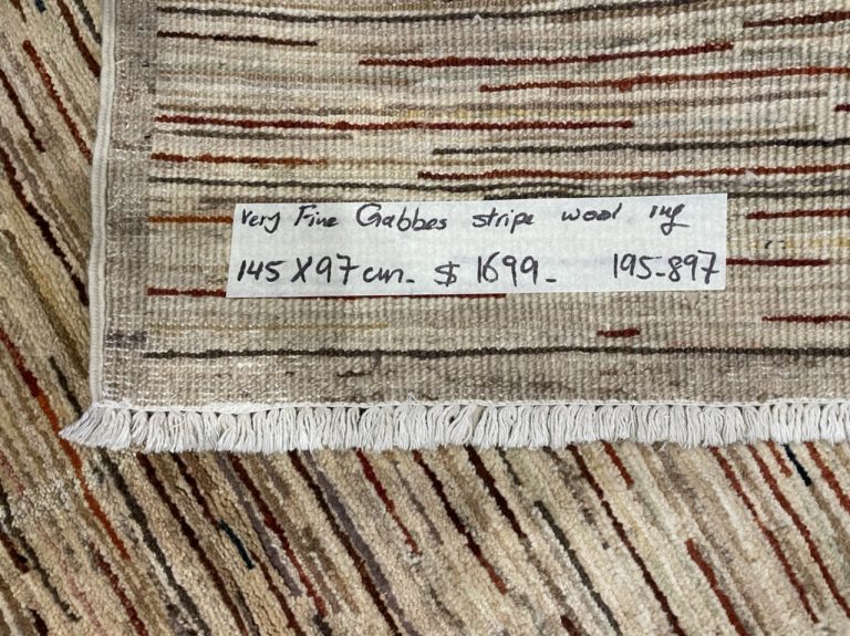 Very Fine Tribal Gabbeh Style Wool Stripe Rug size 145 cm. X 97 cm. Persian rug