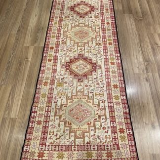 Persian Ardebil pure silk 182 cm. X 67 cm. Kilim Runner