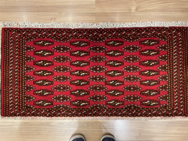 Persian Tribal Princess Bokhara Wool rug size: 99 cm. X 48 cm.