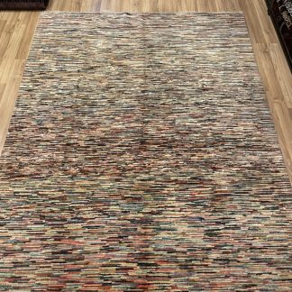 Very Fine Tribal Gabbeh Style Wool Stripe Persian Rug size 245 cm. X 195 cm.