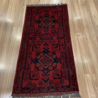 Persian Tribal Wool rug size: 101 cm. X 52 cm.