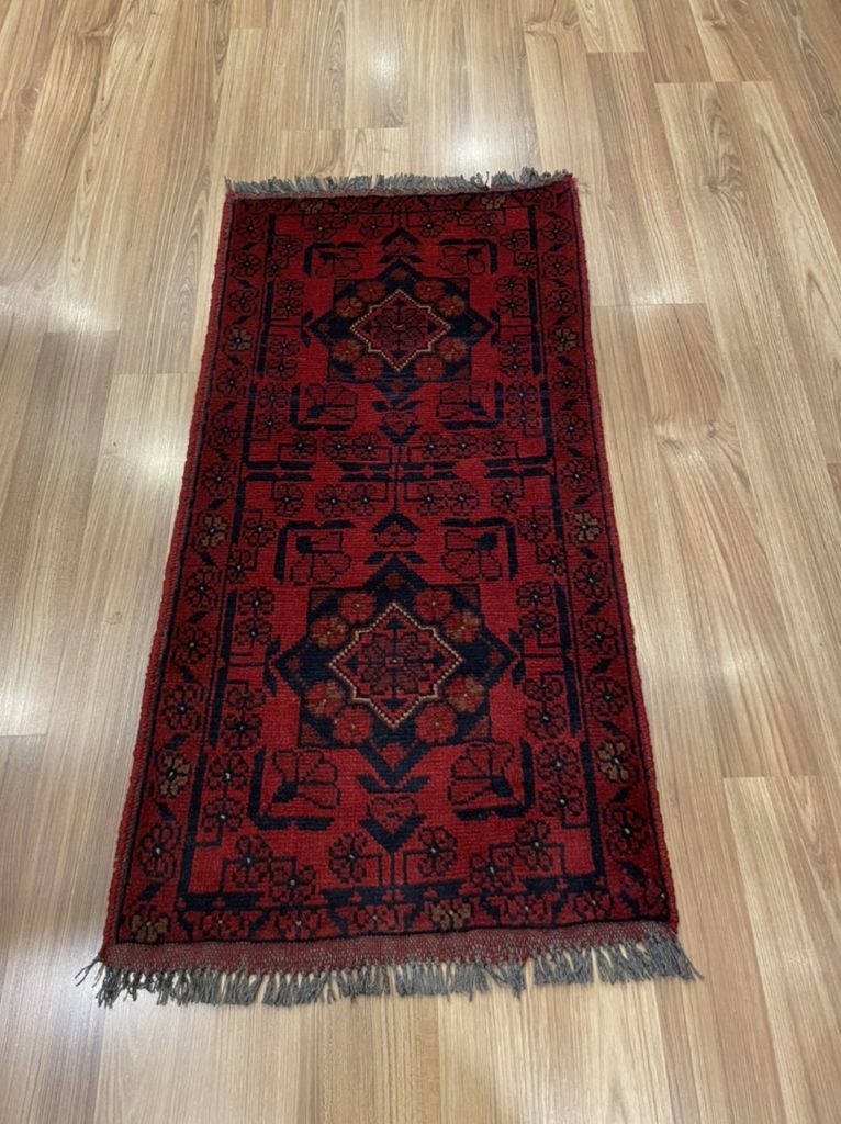 Persian Tribal Wool rug size: 101 cm. X 52 cm.