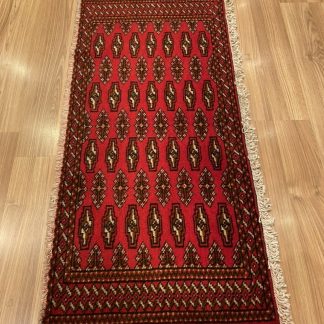 Persian Tribal Princess Bokhara Wool rug size: 99 cm. X 48 cm.