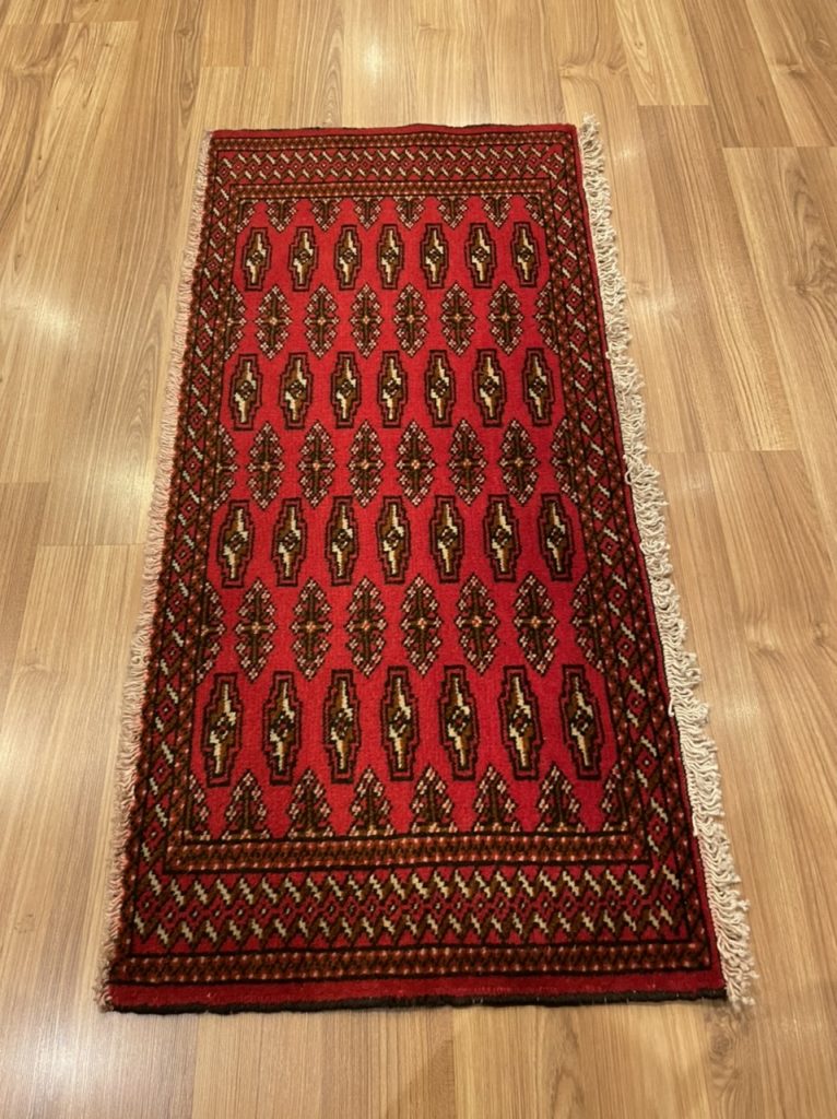 Persian Tribal Princess Bokhara Wool rug size: 99 cm. X 48 cm.