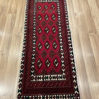 Persian Tribal Princess Bokhara Wool rug size: 129 cm. X 50 cm.