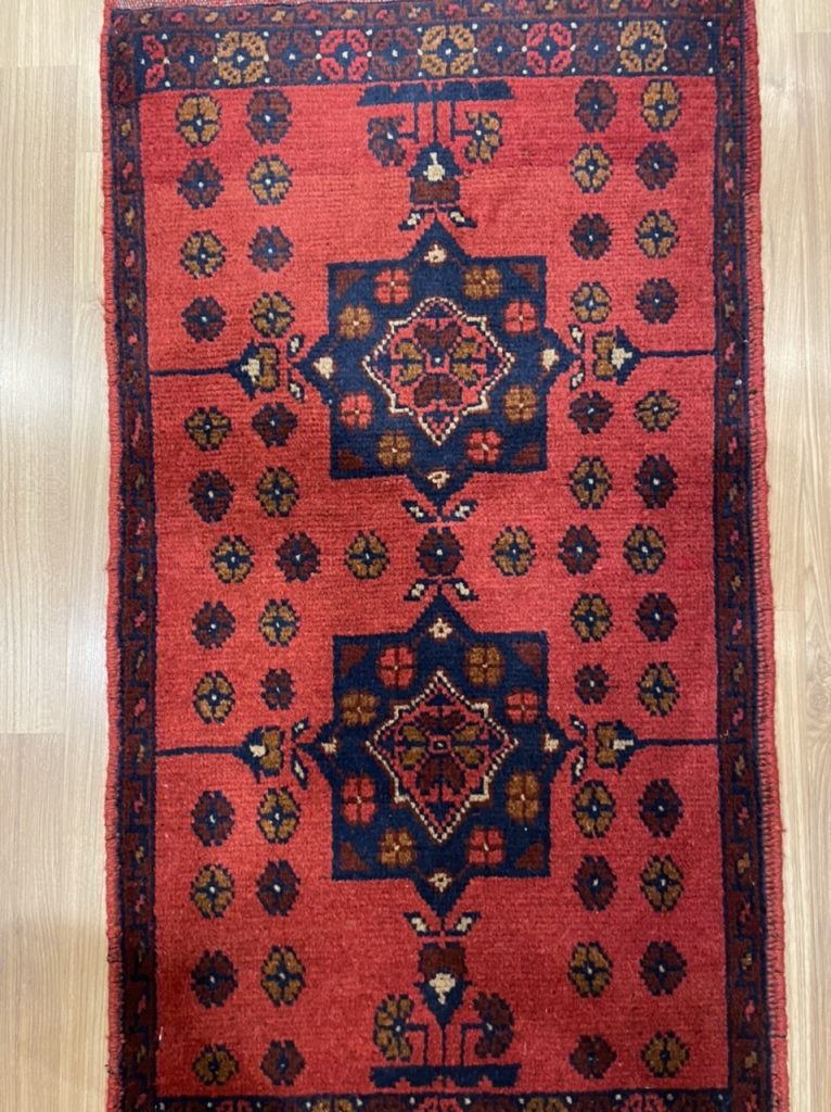 Persian Tribal Wool rug size: 97 cm. X 52 cm.