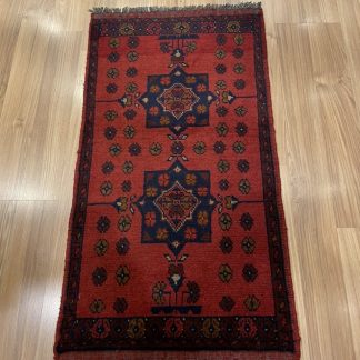 Persian Tribal Wool rug size: 97 cm. X 52 cm.