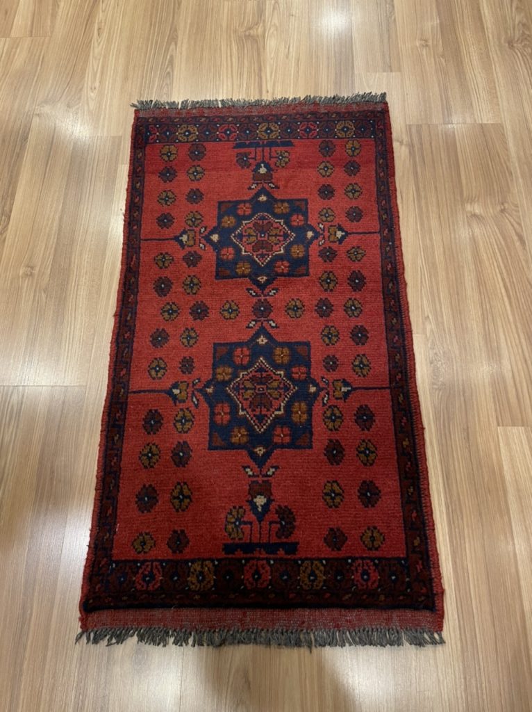 Persian Tribal Wool rug size: 97 cm. X 52 cm.