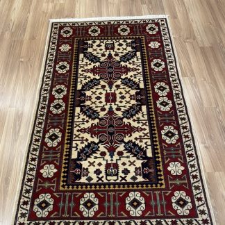 Super Fine Persian Kazak large wool rug size 156 cm. X 98 cm.