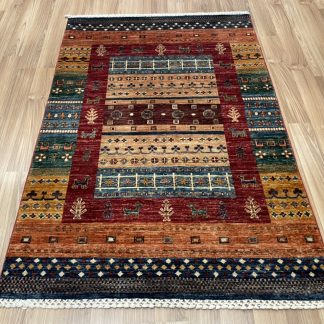 Premium Quality Persian Gabbeh Chobi wool rug size 154 cm. X 103 cm.