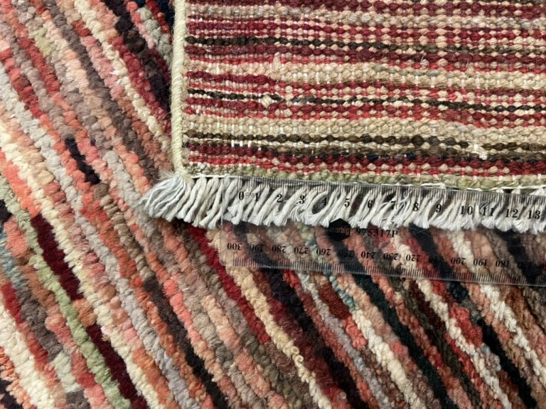 Persian Tribal Gabbeh Wool Stripe Small Rug size 78 cm. X 55 cm.