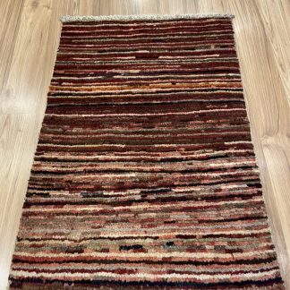 Persian Tribal Gabbeh Wool Stripe Small Rug size 78 cm. X 55 cm.