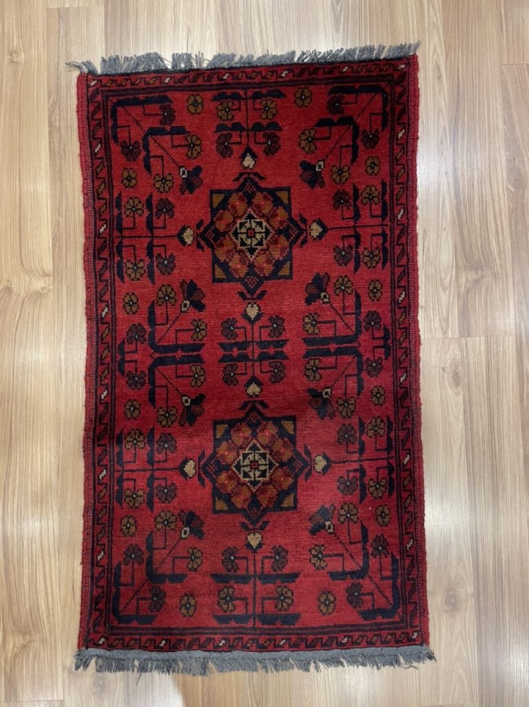 Persian Tribal Wool rug size: 97 cm. X 56 cm.