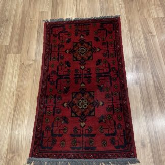 Persian Tribal Wool rug size: 97 cm. X 56 cm.