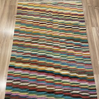 Persian Boho Handwoven Wool Size 149 cm. X 102 cm. Kilim Rug