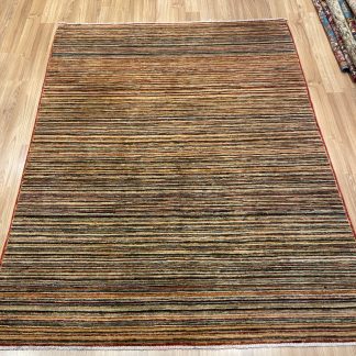 Very Fine Tribal Gabbeh Style Wool Stripe Persian Rug size 195 cm. X 152 cm.