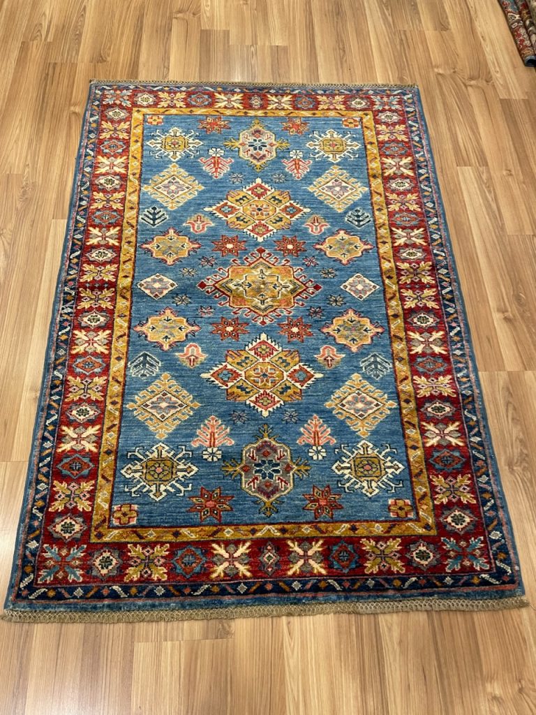 Premium quality Persian Kazak wool rug size 149 cm. X 105 cm.