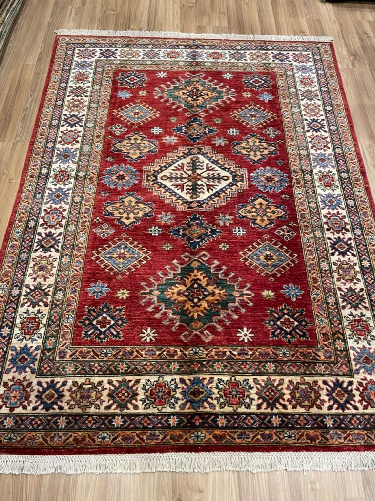 Premium Quality Persian Kazak large wool rug size 212 cm. X 158 cm.