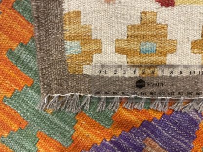 Persian Boho Handwoven Wool Size 156 cm. X 108 cm. Kilim Rug