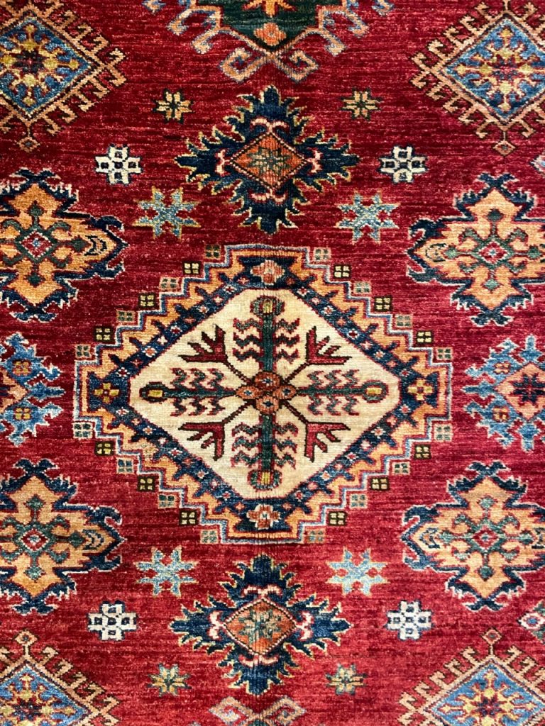 Premium Quality Persian Kazak large wool rug size 212 cm. X 158 cm.