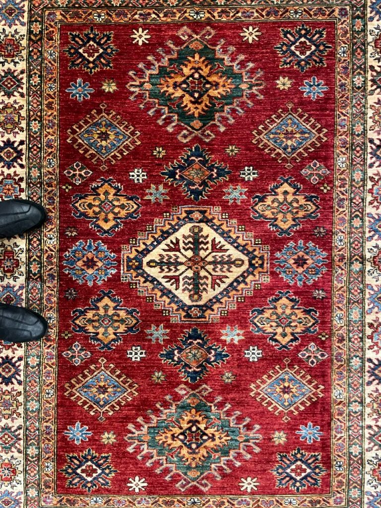 Premium Quality Persian Kazak large wool rug size 212 cm. X 158 cm.