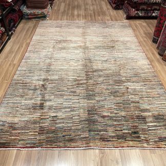 Very Fine Tribal Gabbeh Style Wool Stripe Persian Large Rug size 304 cm. X 204 cm.