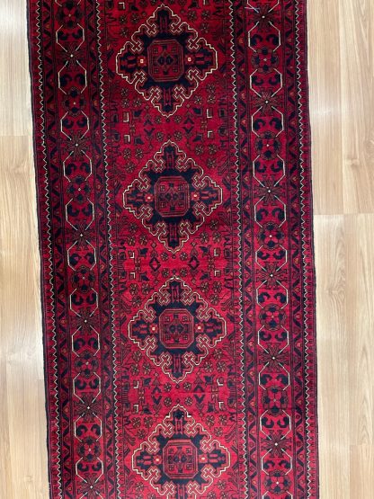 Persian rug sale - Adelaide Central Market -Premium Quality Persian Tribal wool red runner rug 290 cm. X 84 cm.