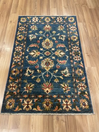 Persian rug sale - Adelaide Central Market - Very Fine Persian Blue Chobi wool rug size 123 cm. X 80 cm.
