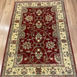 Persian rug sale - Adelaide Central Market - Very Fine Persian Red Chobi wool rug size 125 cm. X 87 cm.