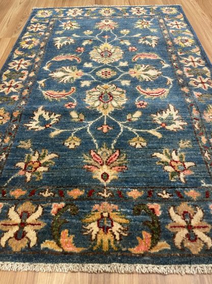 Persian rug sale - Adelaide Central Market - Very Fine Persian Blue Chobi wool rug size 123 cm. X 80 cm.