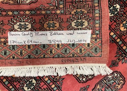 Persian rug sale - Adelaide Central Market - Premium Quality Persian Princess Bokhara 174 cm. X 64 cm. wool runner