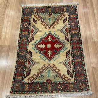 Persian rug sale - Adelaide Central market - Very Fine Beige Persian Chobi wool rug size 81 cm. X 57 cm.